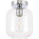Collier 1 Light 7 inch Chrome Flush Mount Ceiling Light