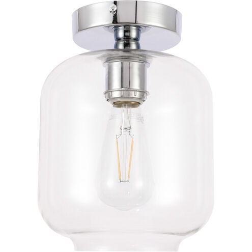 Collier 1 Light 7 inch Chrome Flush Mount Ceiling Light