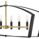 Sammi 6 Light 40 inch Black Chandelier Ceiling Light
