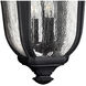 Trafalgar 3 Light 12 inch Museum Black Outdoor Hanging Lantern