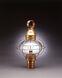 Onion 1 Light 20 inch Verdi Gris Post Lamp in Clear Glass, One 75W Medium
