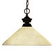 Chance 1 Light 14 inch Bronze Pendant Ceiling Light in 5, Angular Golden Mottle Glass
