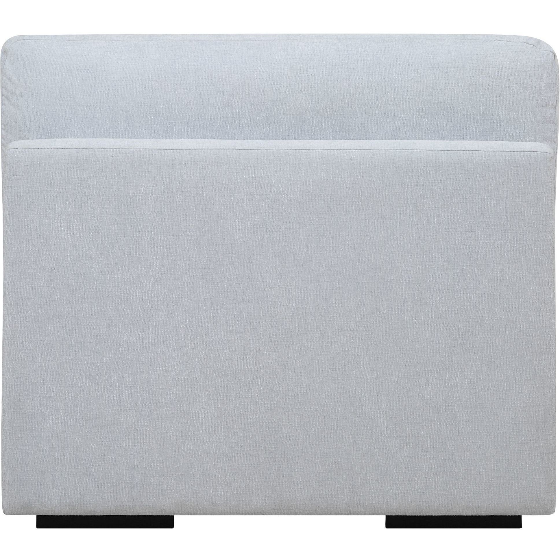 Refuge Light Cloud Blue Polyester Sofa, Armless