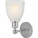 Edison Brookfield 1 Light 6 inch Polished Chrome Sconce Wall Light in White