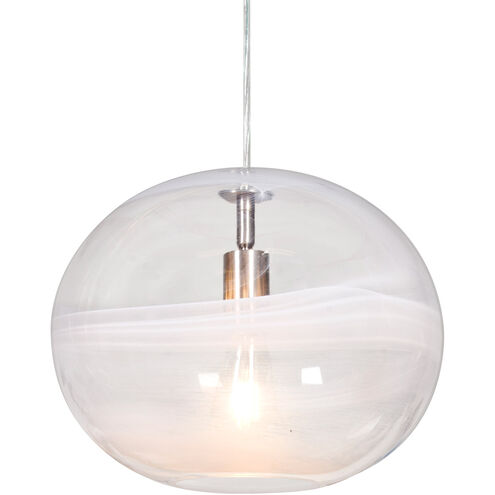 Geno 1 Light Satin Nickel Pendant Ceiling Light