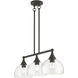 Glendon 3 Light 30 inch Bronze Linear Chandelier Ceiling Light