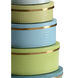 Wildwood 11 inch Teal Oval Boxes, Set of 5