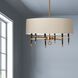 Langford 6 Light 32 inch Vintage Bronze with Cream Chandelier Ceiling Light in Vintage Brass