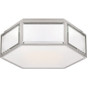 kate spade new york Bradford 2 Light 13 inch Mirror and Polished Nickel Flush Mount Ceiling Light, Small