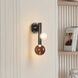 Reese 4.38 inch Urban Bronze Wall Sconce Wall Light in Amber Glass