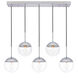 Oyster Bay 5 Light 8 inch Chrome Pendant Ceiling Light