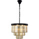 Sydney 9 Light 20 inch Matte Black Chandelier Ceiling Light, Urban Classic