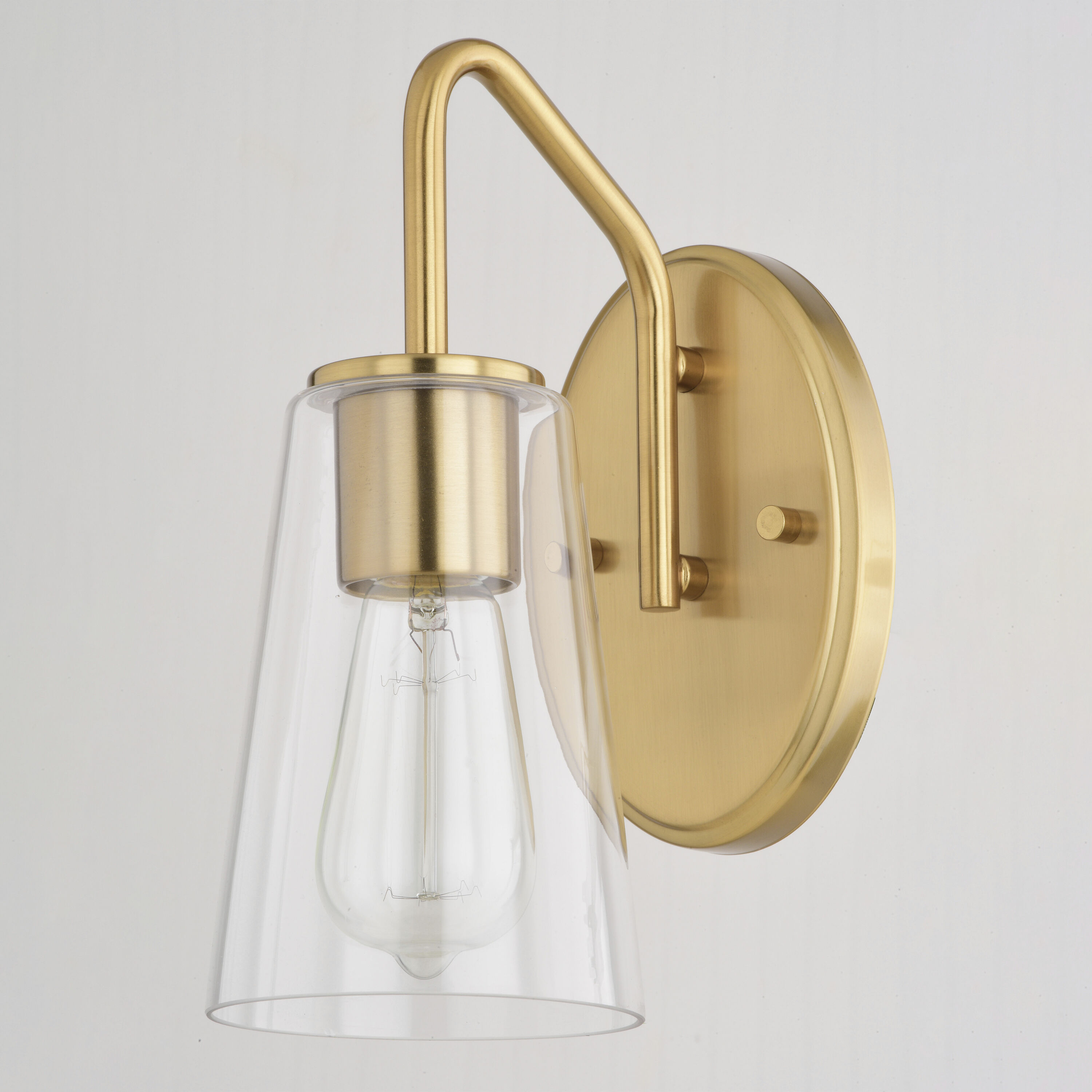 Beverly LED 7.75 inch Muted Brass Bathroom Light Wall Light in 1