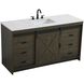 Austin 60 X 34 inch Expresso Bathroom Vanity Cabinet