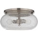 Neighborhood Serene 2 Light 15 inch Brushed Polished Nickel Flushmount Ceiling Light in Clear Seeded, Neighborhood Collection