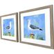 Salty Gull Blue and White and Gray and Green Framed Art, Propac