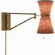Gable 27.75 inch 40 watt Antique Natural Brass Swing Arm Wall Sconce Wall Light in Russet