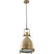 Canada 1 Light 24 inch Brass Single Pendant Lighting Ceiling Light, Satin Gold Metal