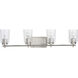 Adley 4 Light 32 inch Brushed Nickel Bath Vanity Wall Light