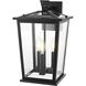 Cayman 3 Light 16 inch Black Outdoor Wall Sconce