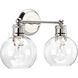 Hansford 2 Light 16 inch Polished Nickel Bath Vanity Wall Light