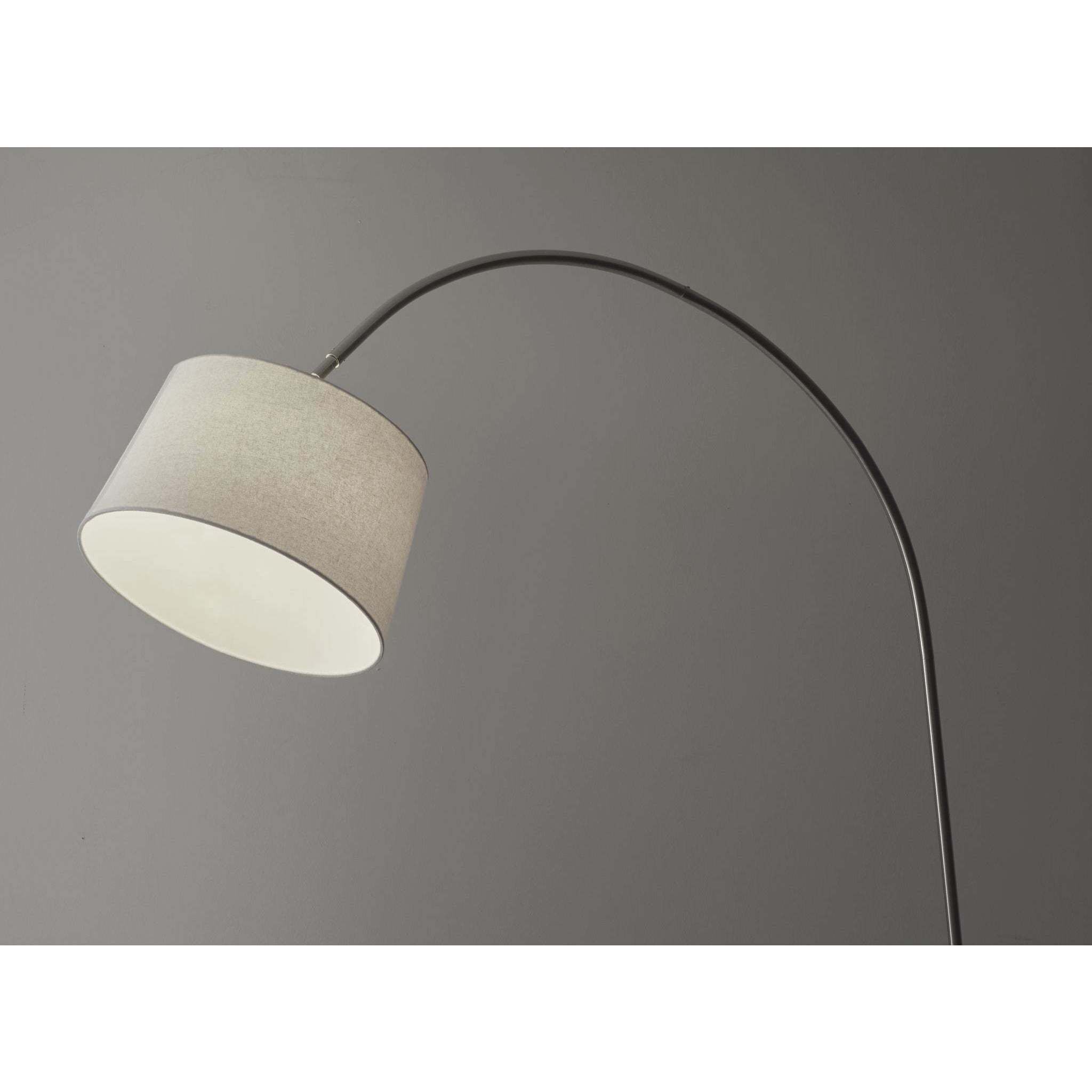 Goliath 83 inch 150.00 watt Satin Steel Arc Lamp Portable Light in Brushed Steel