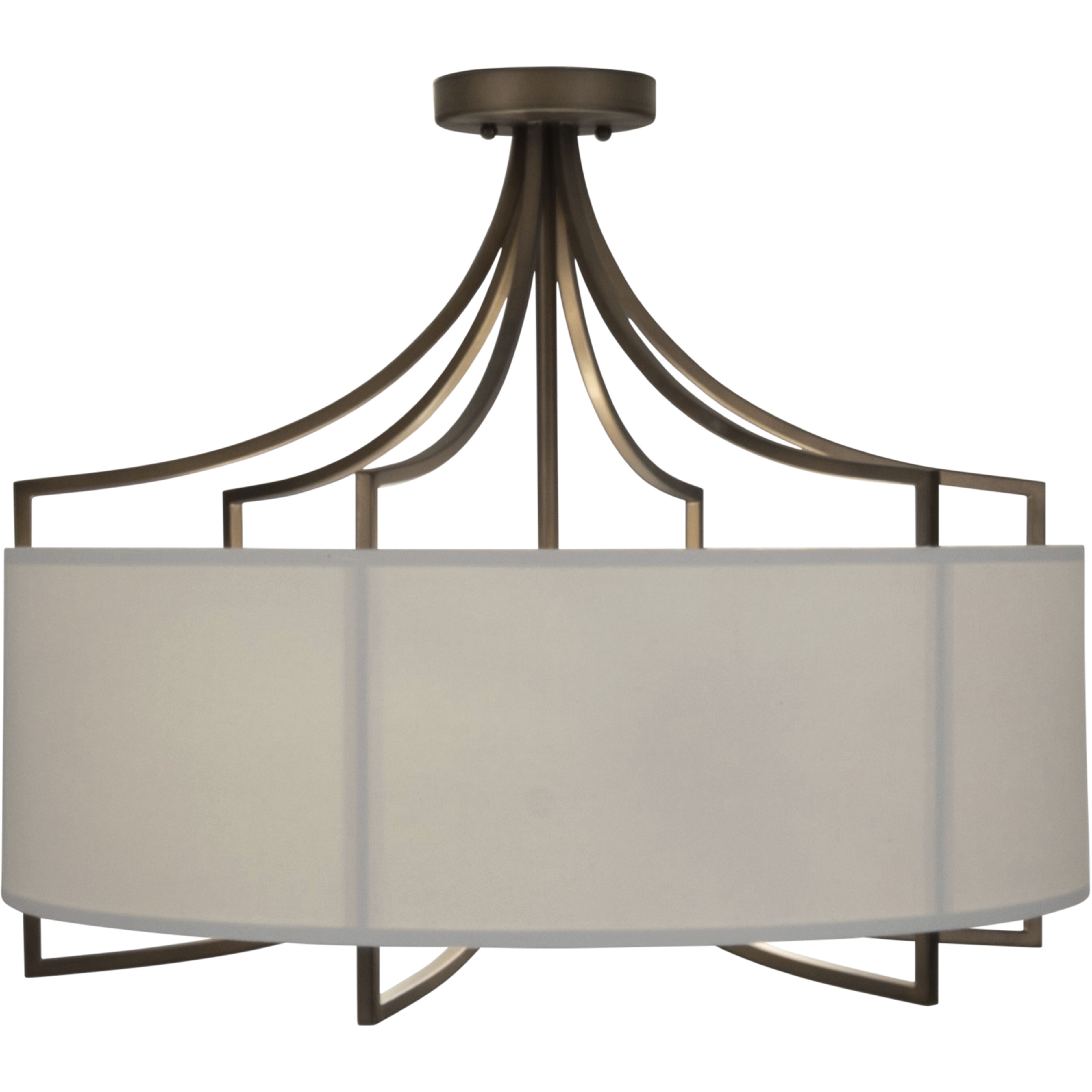 Lacey 4 Light 24.5 inch Dark Bronze Flush Mount Ceiling Light