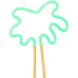 Palm Tree 11.75 inch Green/Yellow LED Neon Lamp Portable Light