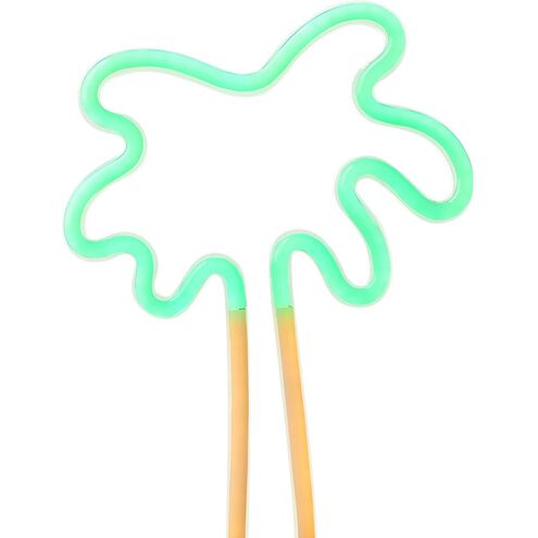 Palm Tree 11.75 inch Green/Yellow LED Neon Lamp Portable Light