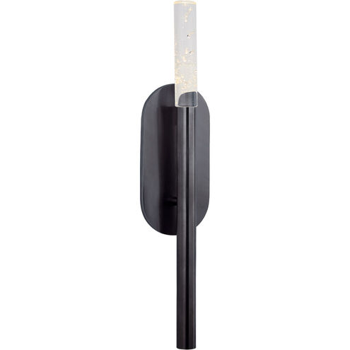 Kelly Wearstler Rousseau LED 4.25 inch Bronze Bath Sconce Wall Light in Seeded Glass, Medium
