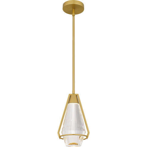 Luca LED 7 inch Brushed Gold Mini Pendant Ceiling Light, Small