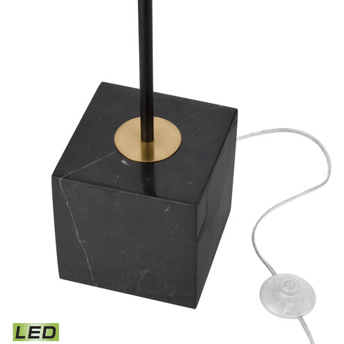 Addy 58 inch 9.00 watt Aged Brass with Black Floor Lamp Portable Light