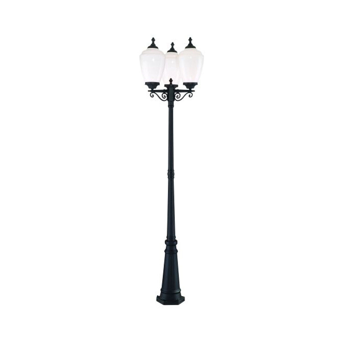 Acorn 1 Light 91 inch Matte Black Exterior Post Combo