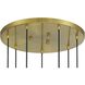 Drifting Droplets LED 20 inch Brushed Brass Pendant Ceiling Light