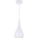 Nora 1 Light 6 inch White Pendant Ceiling Light