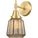 Caden LED 7 inch Satin Gold Sconce Wall Light