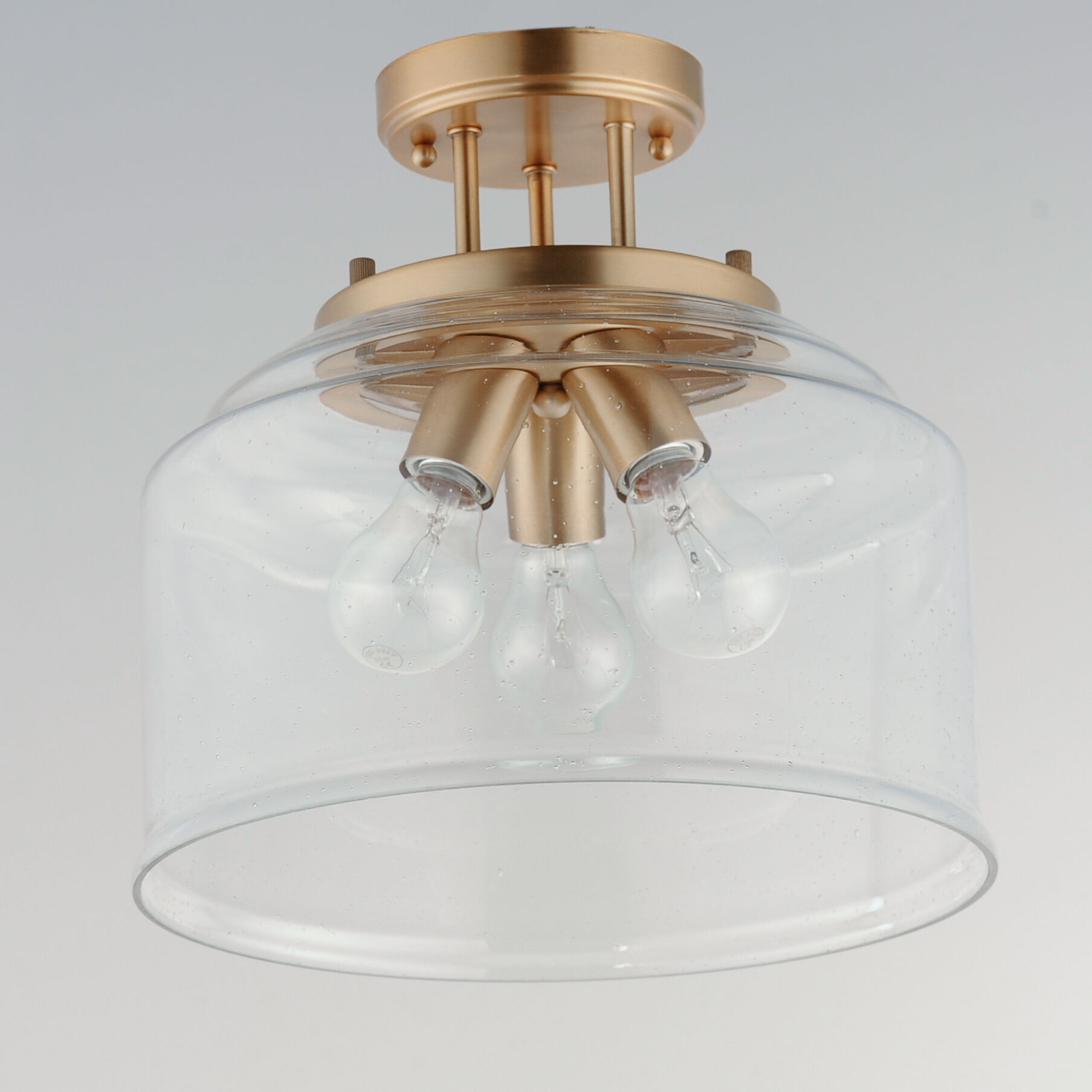 Acadia 3 Light 13 inch Heritage Semi-Flush Mount Ceiling Light