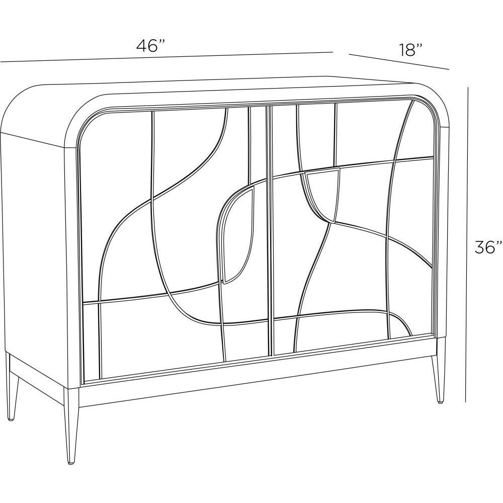 Hardin Oyster and Beige with Heritage Brass Cabinet