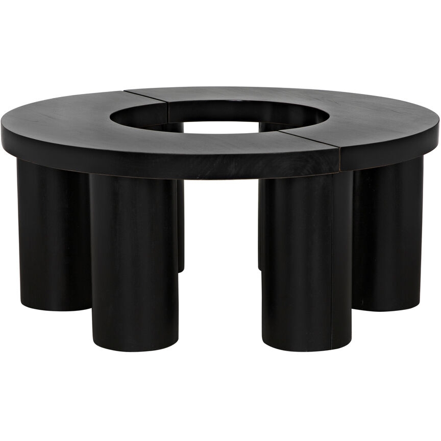 Pluto 40 X 40 inch Hand Rubbed Black Coffee Table