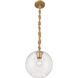 Elyric 1 Light 9.75 inch Legacy Brass Mini Pendant Ceiling Light