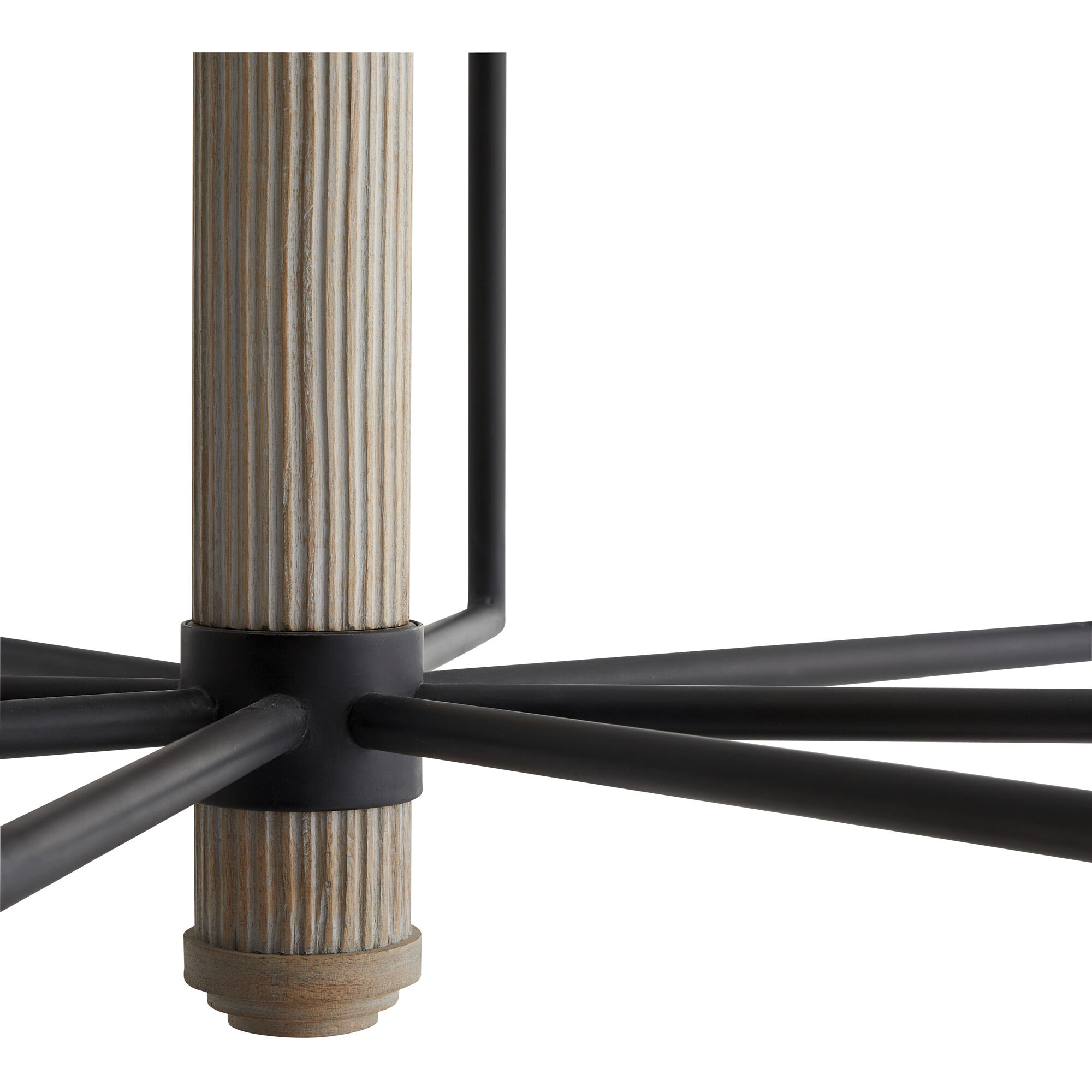 Orlando 8 Light 48 inch Blackened Iron Chandelier Ceiling Light