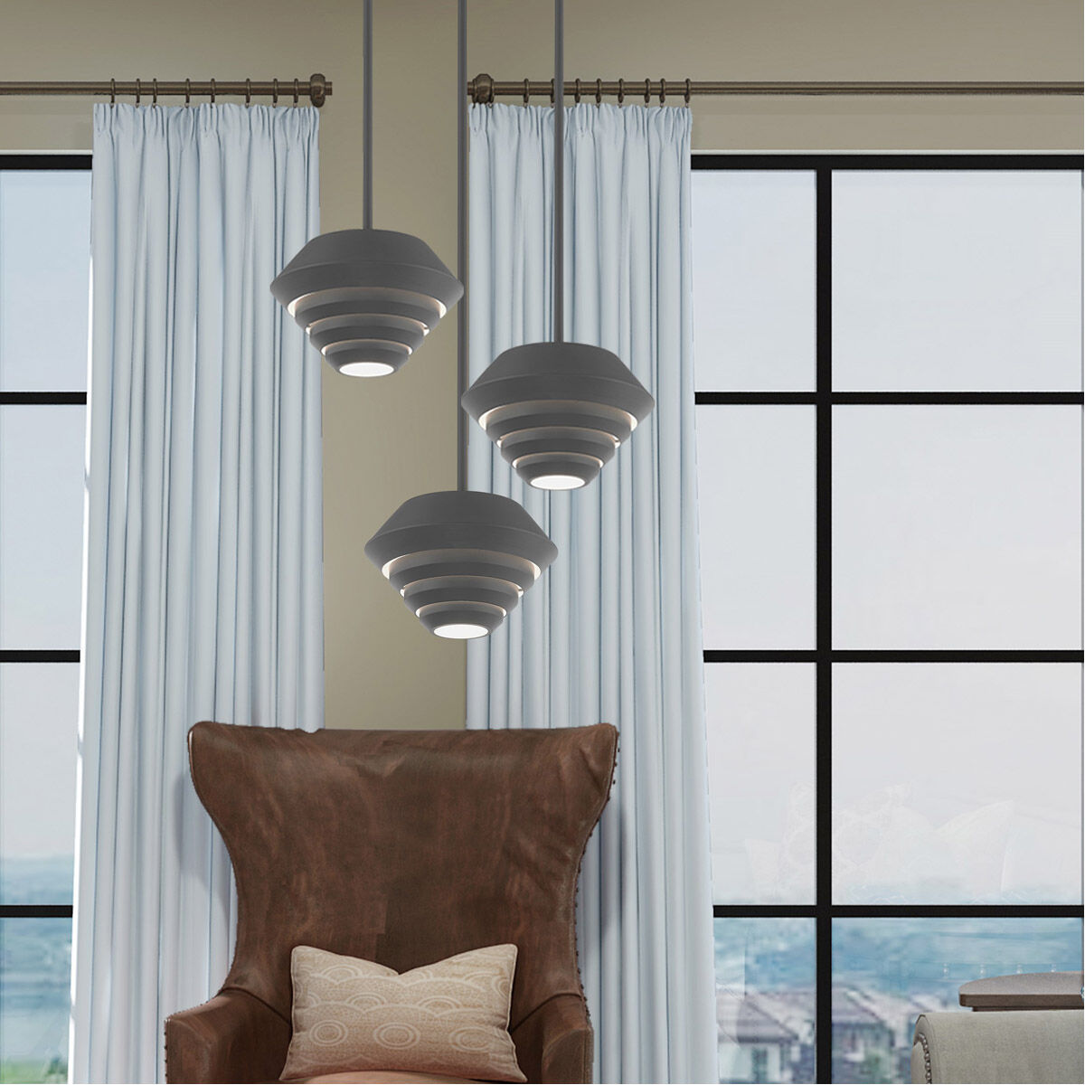 Amsterdam 1 Light 10 inch Scandinavian Gray Mini Pendant Ceiling Light