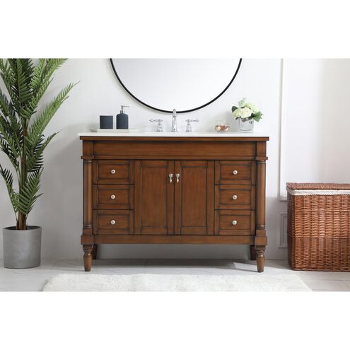 Lexington 48 X 21.5 X 35 inch Walnut Vanity Sink Set