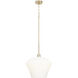 Cassini 1 Light 15 inch Aged Brass Pendant Ceiling Light