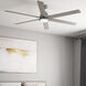 Gravity 72 inch Matte Silver with Light Gray Oak Blades Ceiling Fan