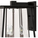 Walker LED 18 inch Black with Antique Nickel Outdoor Wall Mount Lantern, Large