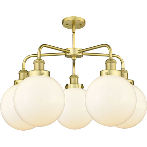 Beacon 5 Light 28.88 inch Satin Gold Chandelier Ceiling Light