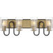 Orla 4 Light 28 inch Legacy Brass and Dark Matte Black Vanity Light Wall Light