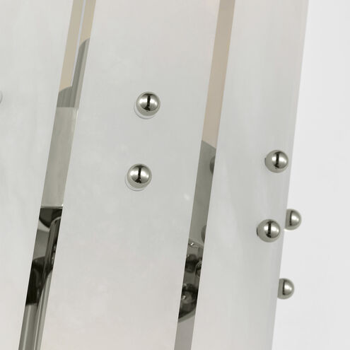 AERIN Bonnington Tall Sconce Wall Light in Polished Nickel, Alabaster