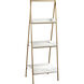 Kline Gloss White with Gold Bookshelf